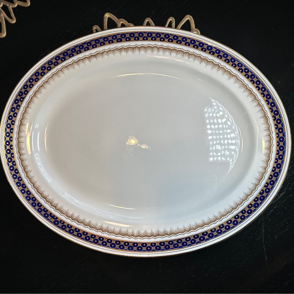 Grasmere‎ Keeling & Co Mappin & Webb oval Platter 5in Excellent Gold Trim
